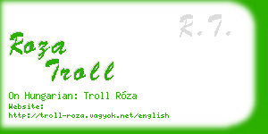 roza troll business card